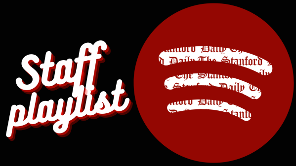 Says "Staff Playlist" next to a red Spotify logo over the words "The Stanford Daily"