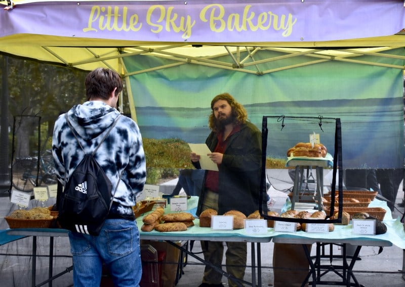 Louis Leon at Little Sky Bakery's stall.