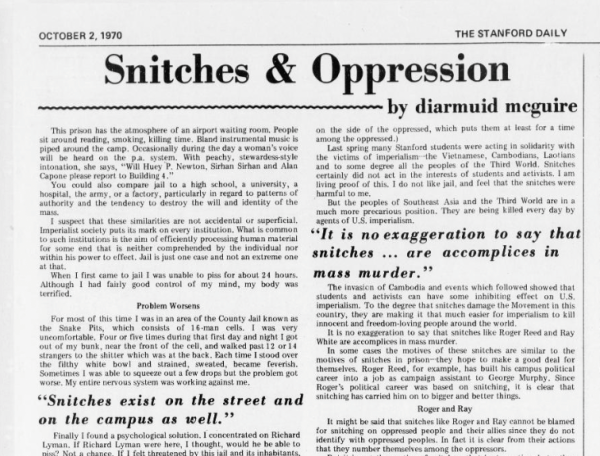 Diarmuid McGuire's controversial op-ed that played a large role in The Daily's independence.