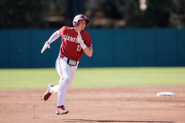 A baseball player running