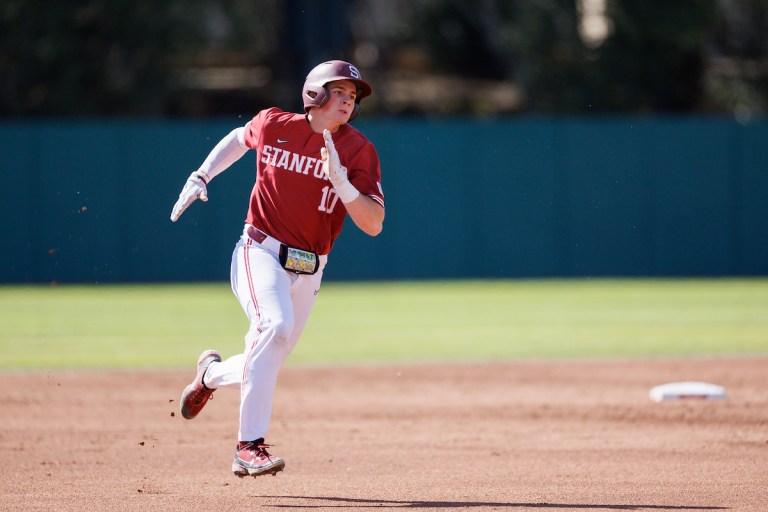 A baseball player running