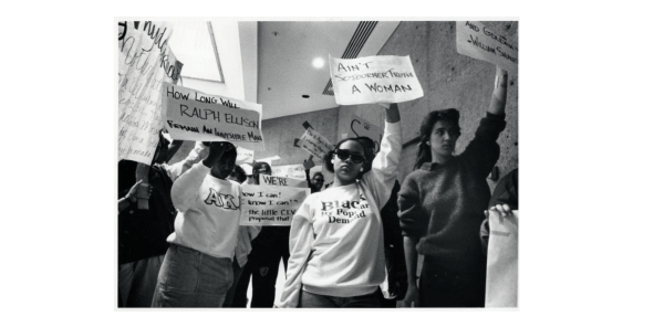 Students protest against Western Civilization requirement at Stanford.