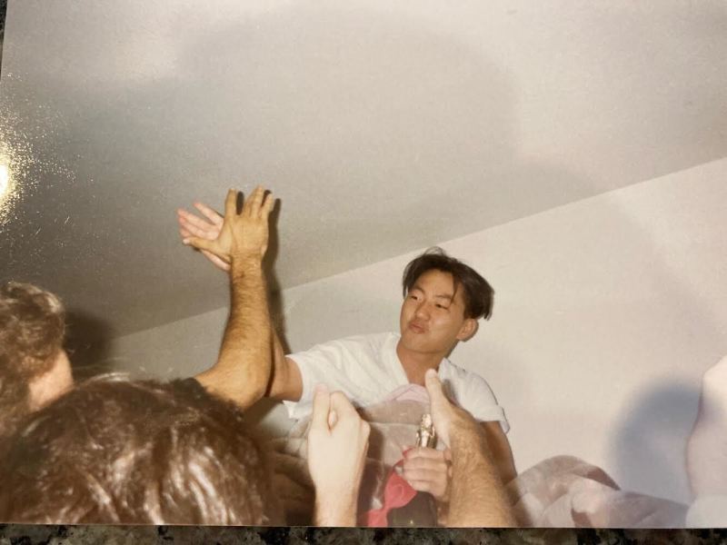 Lee in a dorm at Stanford during his time in undergrad.