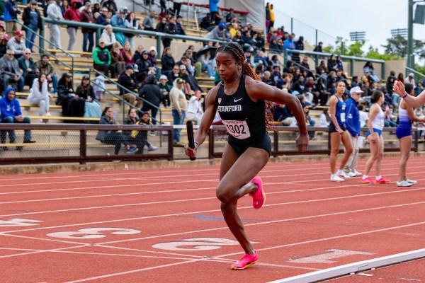 Junior Maya Valmon finishes a sprint.