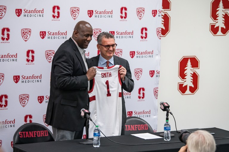 Kyle Smith and Bernard Muir pose for a picture.