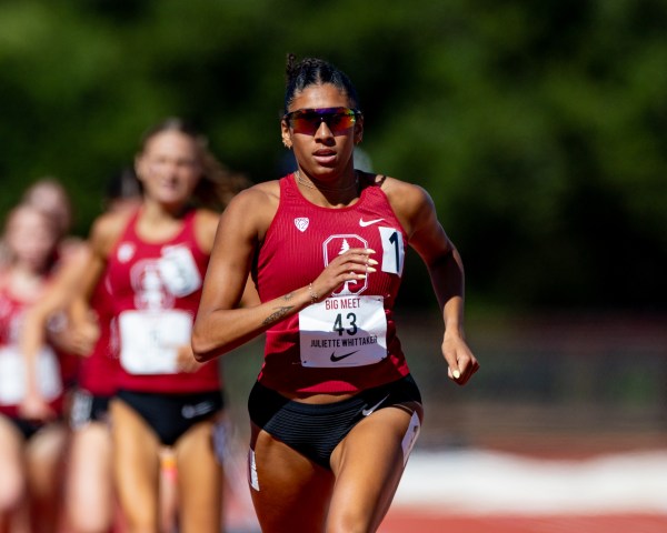 Juliette Whittaker runs ahead of the pack at a meet.