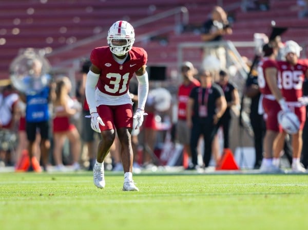 STANFORD, CA - OCTOBER 5: Aaron Morris #31 of the Stanford Cardinal during a game between Virginia Tech and Stanford Football at Stanford Stadium on October 5, 2024 in Stanford, California. (Photo: Al Chang/ISI Photos)