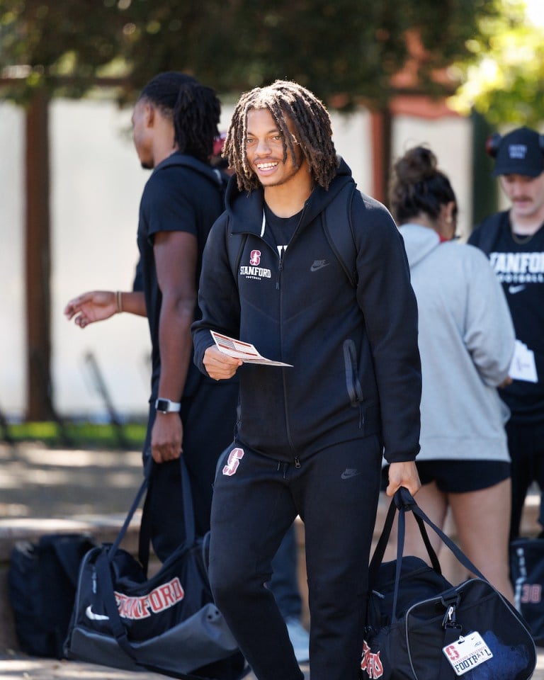 Cam Richardson before Stanford's game against Clemson.