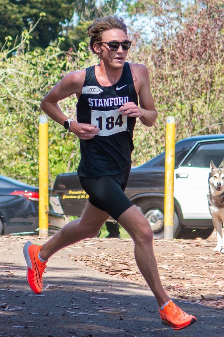 Freshman Joshua Bell runs at the USF Invitational.