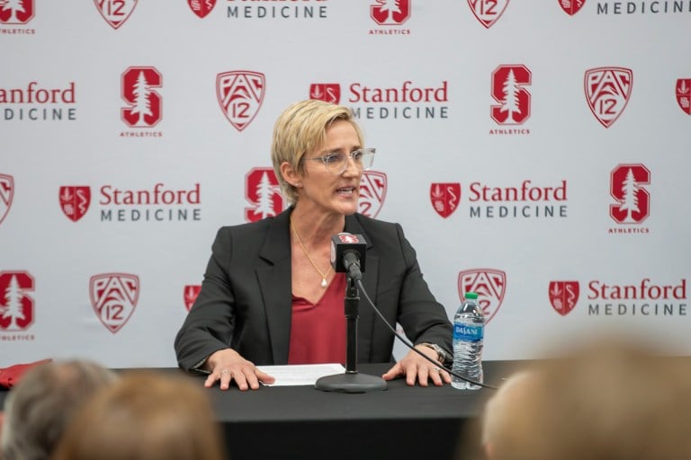 Kate Paye speaks during her introductory press conference.