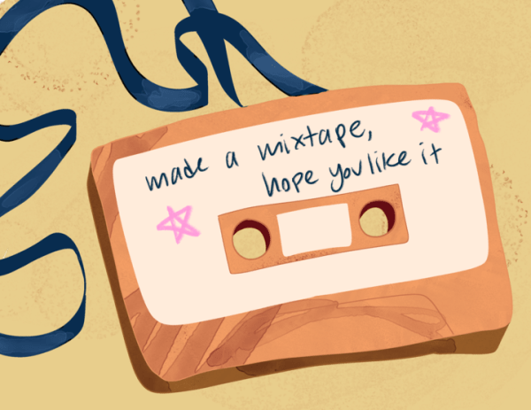 a digital drawing of a cassette tape