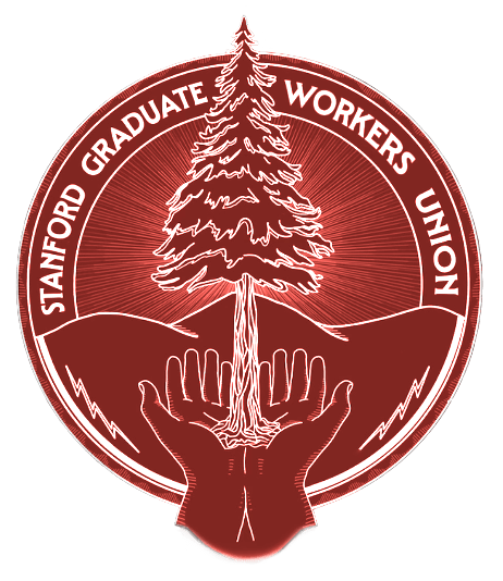 Logo for the Stanford Graduate Workers Union.