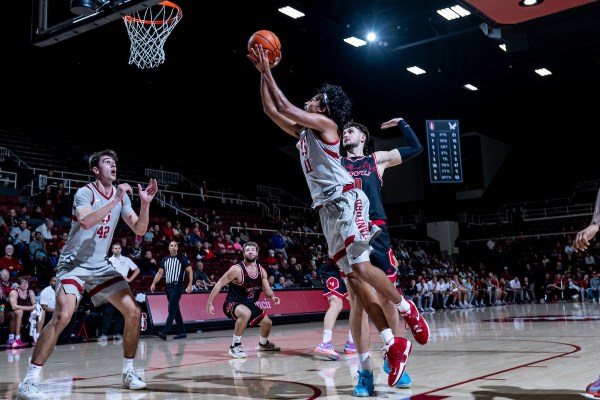 Redshirt sophomore guard Ryan Agarwal takes a shot against Eastern Washington last season.