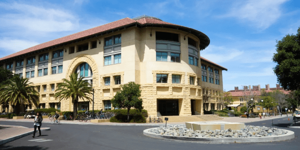 Wide angle shot of the Gates building.